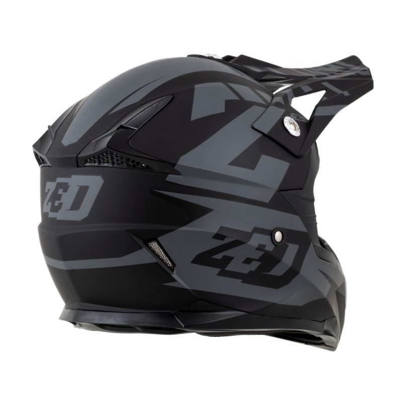 Motocross-Helm ZED X1.9 schwarz-grau matt