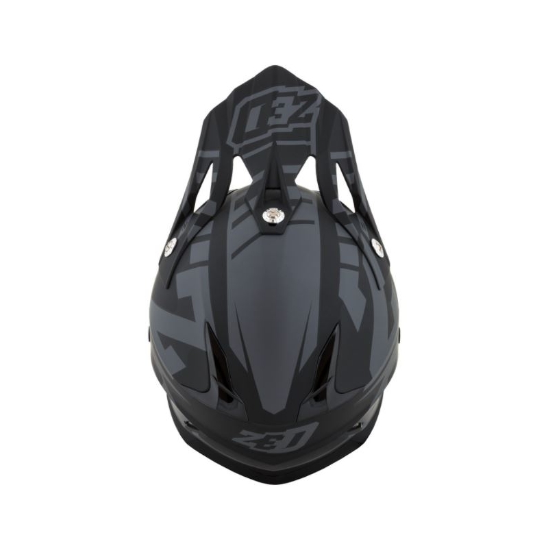 Motocross-Helm ZED X1.9 schwarz-grau matt