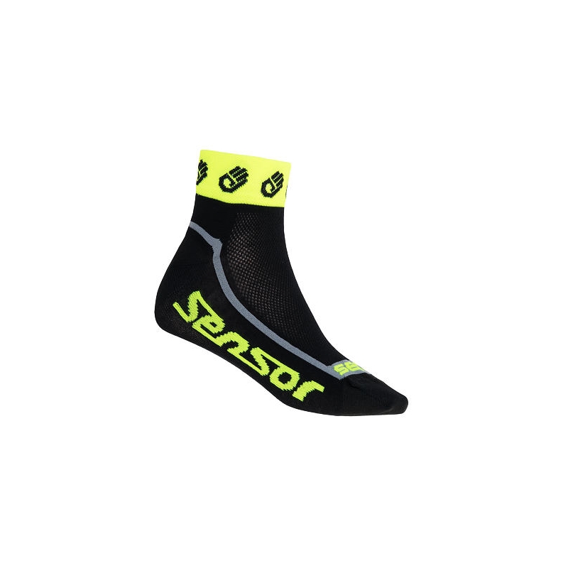 Sensor Race Lite Small Hands Socken schwarz-fluo gelb Ausverkauf