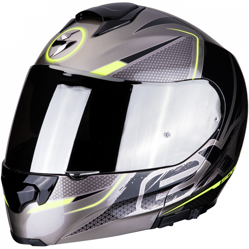 Kipphelm Scorpion EXO-3000 Air Creed titan-schwarz-fluo-gelb - Grad II