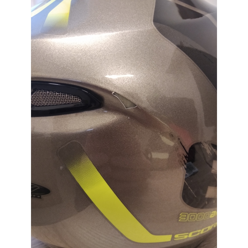 Kipphelm Scorpion EXO-3000 Air Creed titan-schwarz-fluo-gelb - Grad II