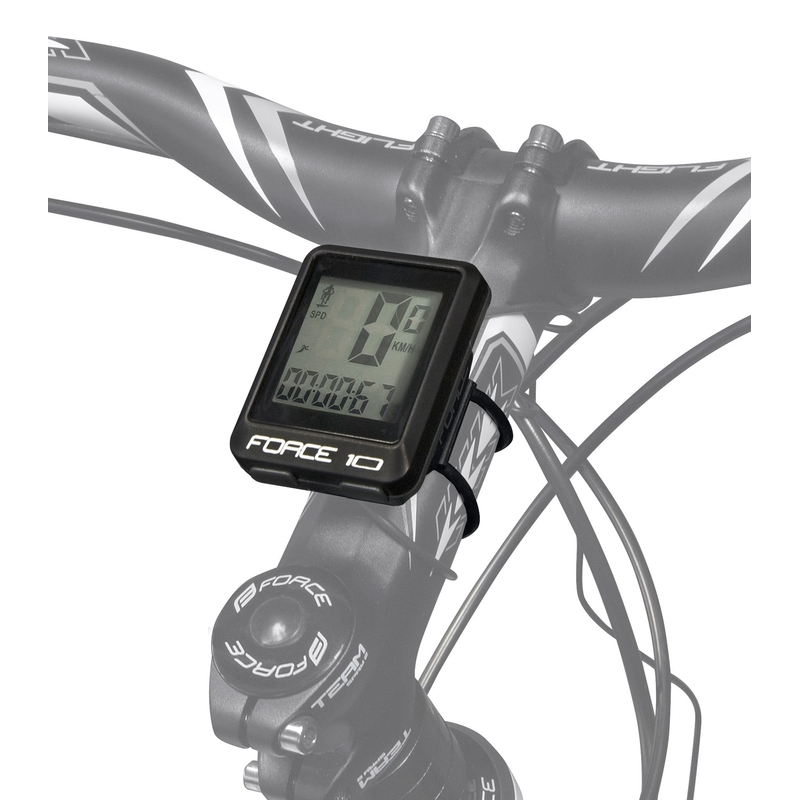 FORCE 10 Fahrradcomputer schwarz Ausverkauf