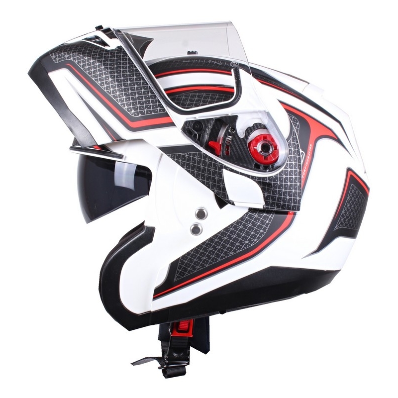 Axxis Optimus schwarz-rot-weiß tip-up Motorradhelm Ausverkauf