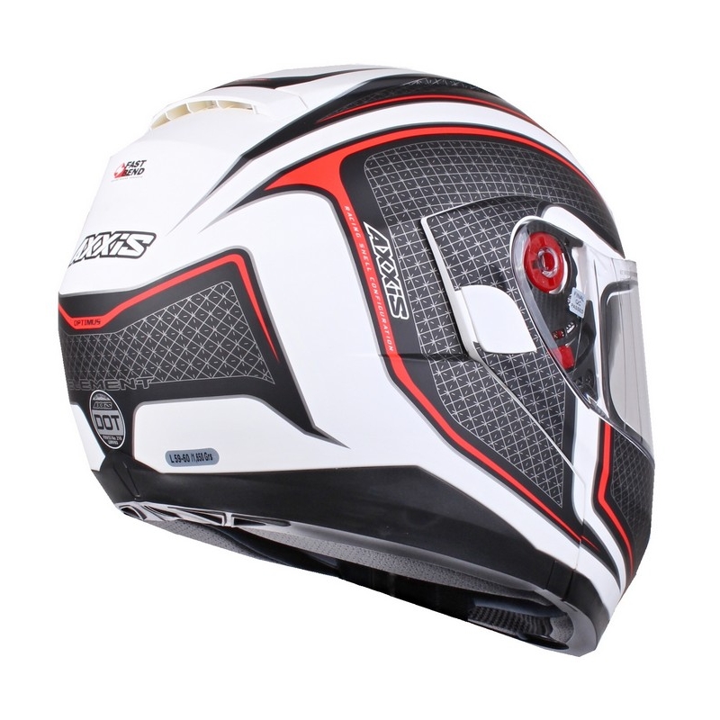 Axxis Optimus schwarz-rot-weiß tip-up Motorradhelm Ausverkauf