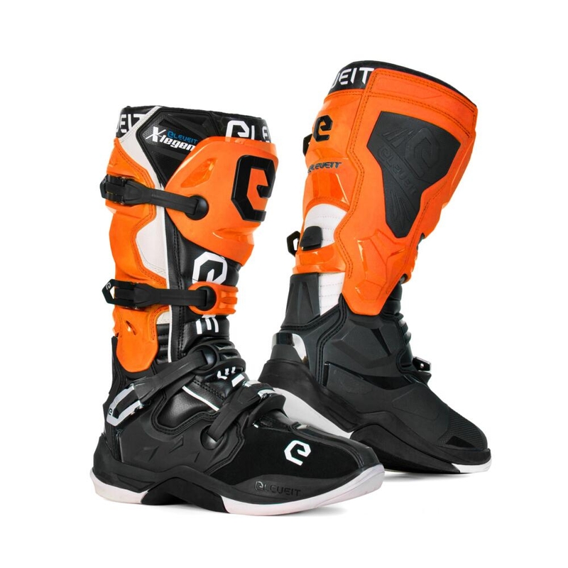Eleveit X-Legend Schwarz-Orange-Weiß Motorradstiefel Ausverkauf