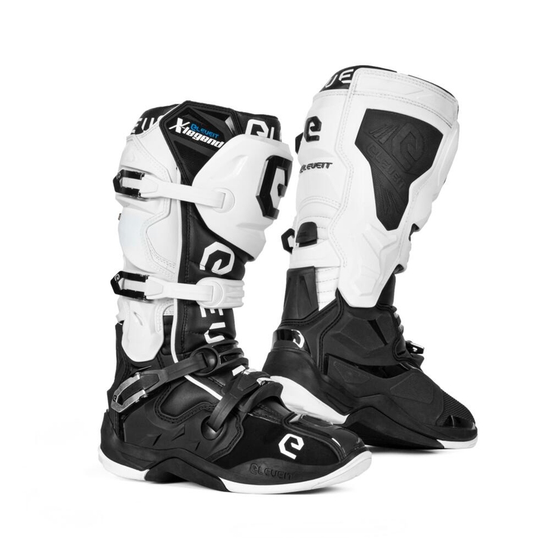 Eleveit X-Legend Motorradstiefel schwarz/weiß Ausverkauf