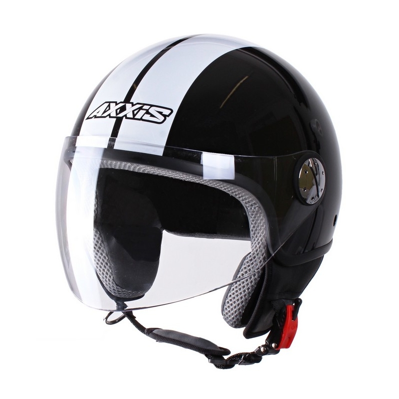 Open Motorradhelm Axxis Zyclo Bitone schwarz und weiß Ausverkauf