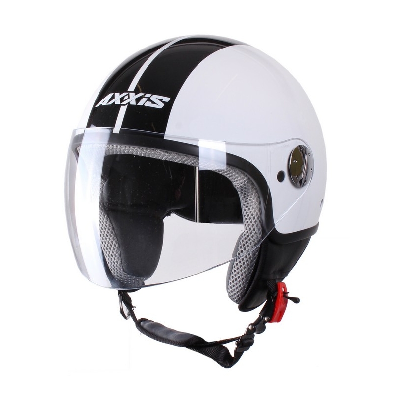 Open Motorradhelm Axxis Zyclo Bitone weiß-schwarz Ausverkauf