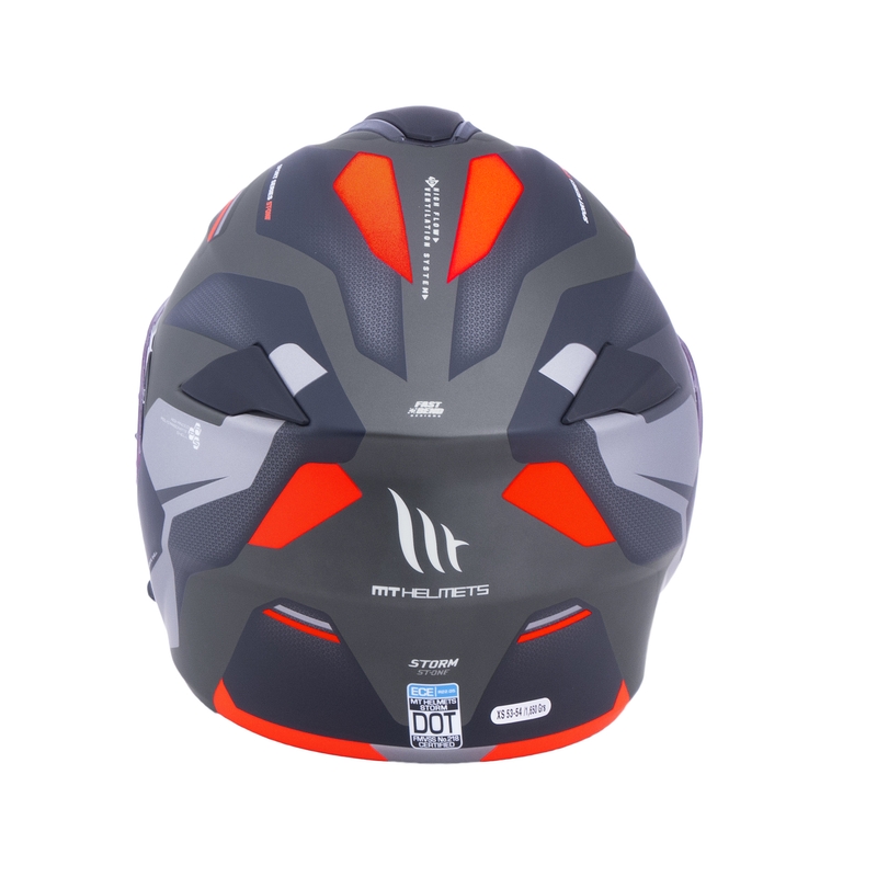 MT Storm ST-ONE Motorradhelm schwarz-grau-rot