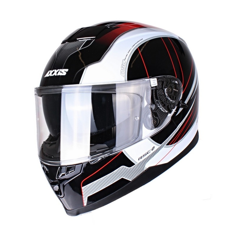Motorradhelm Axxis Debut schwarz-rot Ausverkauf