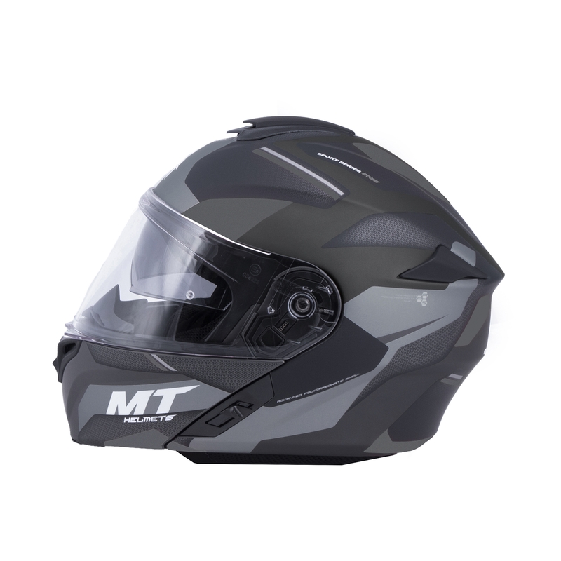 MT Storm ST-ONE Motorradhelm schwarz-grau Ausverkauf