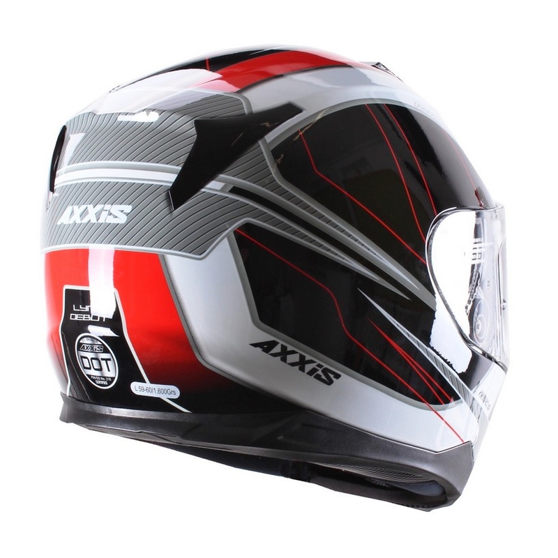 Motorradhelm Axxis Debut schwarz-rot Ausverkauf