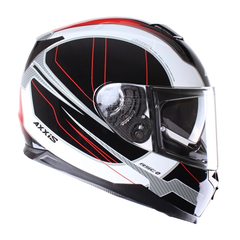 Motorradhelm Axxis Debut schwarz-rot Ausverkauf
