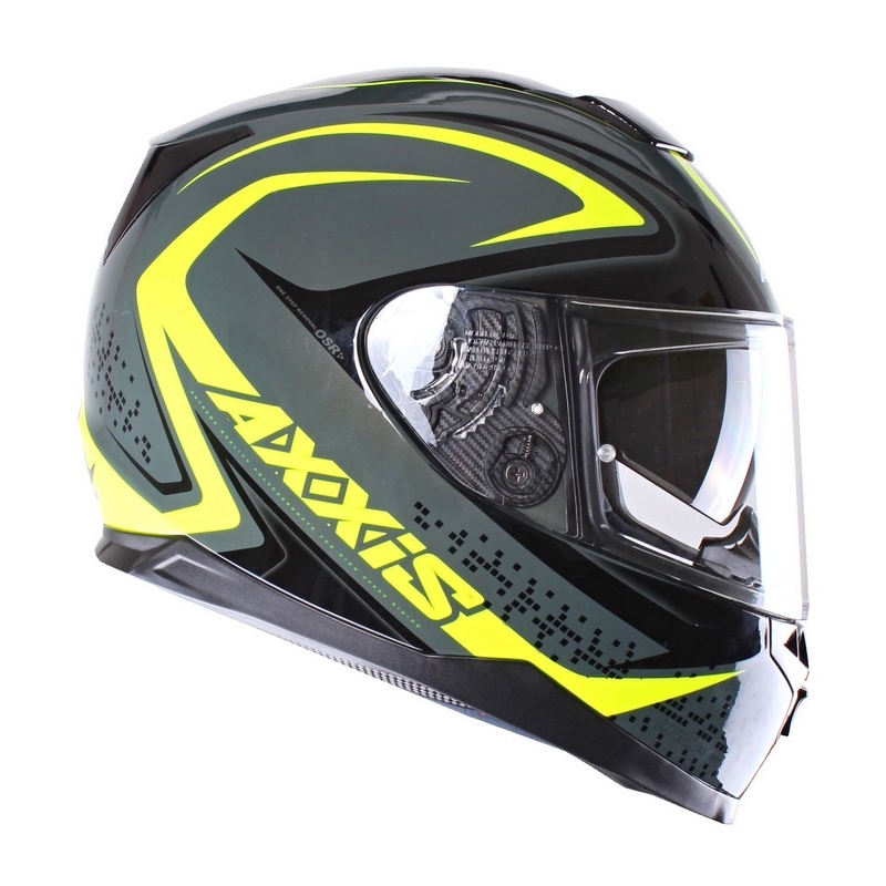 Motorradhelm Axxis Alert grau-fluo gelb Ausverkauf