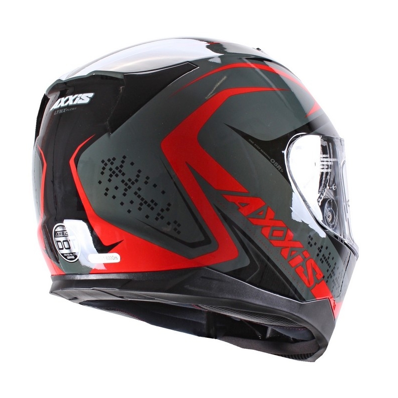 Motorradhelm Axxis Alert grau-rot Ausverkauf
