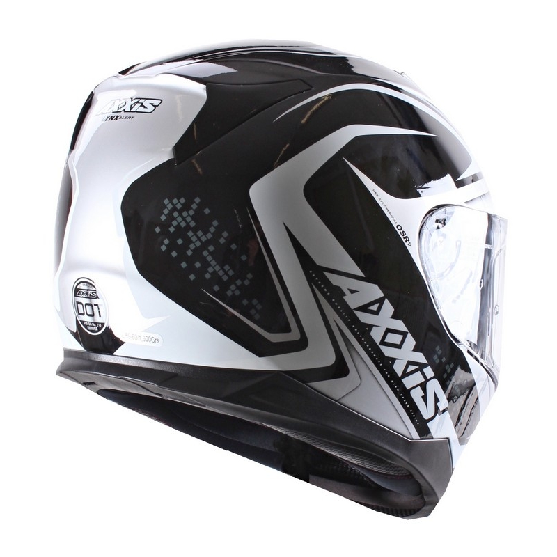 Motorradhelm Axxis Alert schwarz-silber Ausverkauf