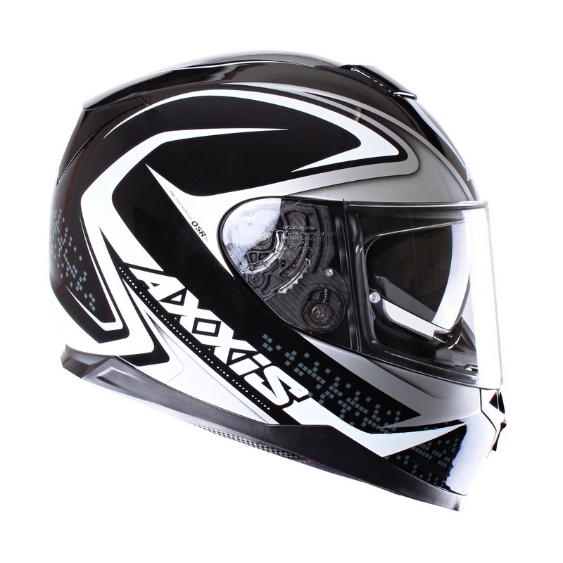 Motorradhelm Axxis Alert schwarz-silber Ausverkauf