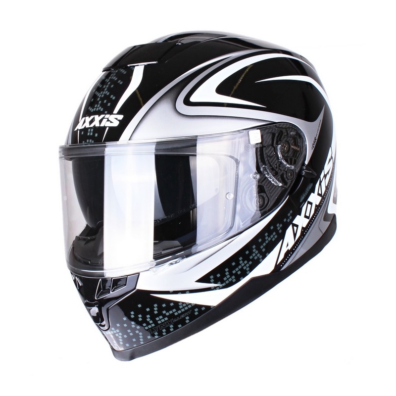 Motorradhelm Axxis Alert schwarz-silber Ausverkauf