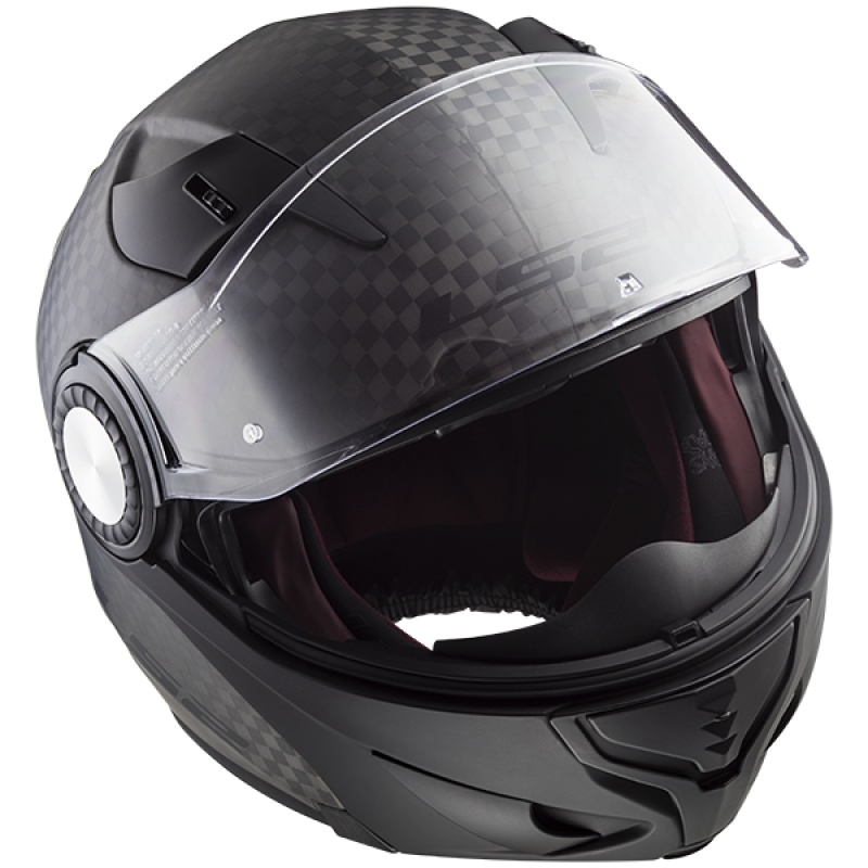 Klappbarer Motorradhelm LS2 FF313 Vortex Solid Carbon - Klasse II