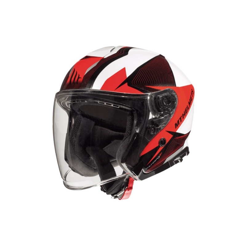 Offener Motorradhelm MT Thunder 3 SV Wing schwarz-weiß-rot - Qualität II