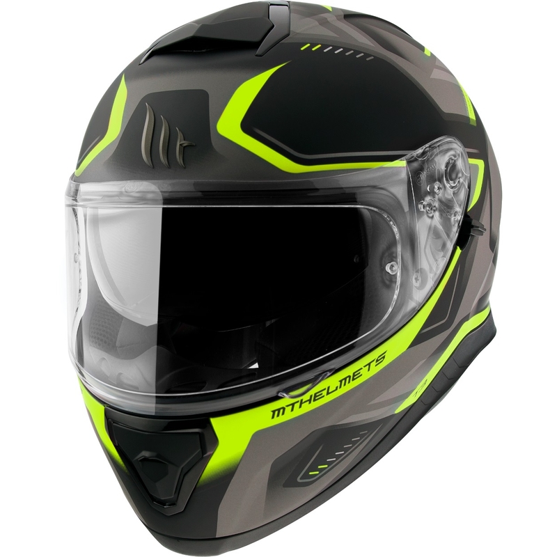 MT Thunder 3 SV Turbine Integralhelm schwarz-grau-fluo gelb - Klasse II