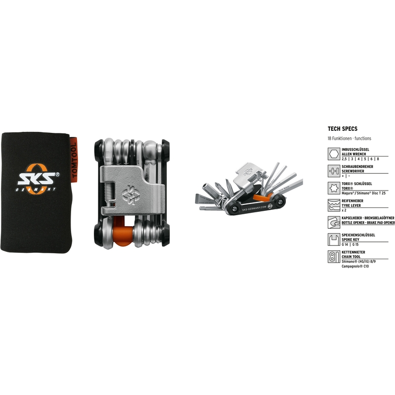 Werkzeug TOM 18, 18 Funktionen, UNI Ausverkauf