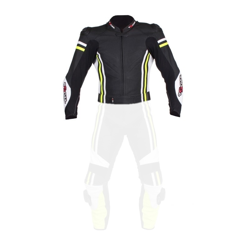 Herrenjacke Tschul 555 schwarz-weiß-fluo gelb Ausverkauf