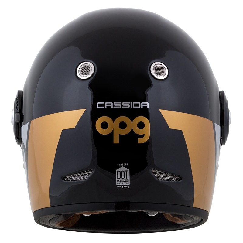 Cassida Fibre OPG schwarz-gold-silber integral Motorradhelm Ausverkauf