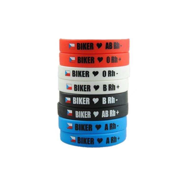 Moto Biker-Armband mit Blutgruppe B RH-