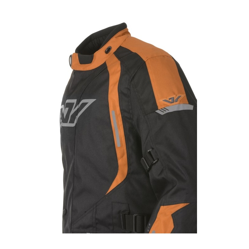 Ayrton Bruno schwarz und orange Motorradjacke Ausverkauf