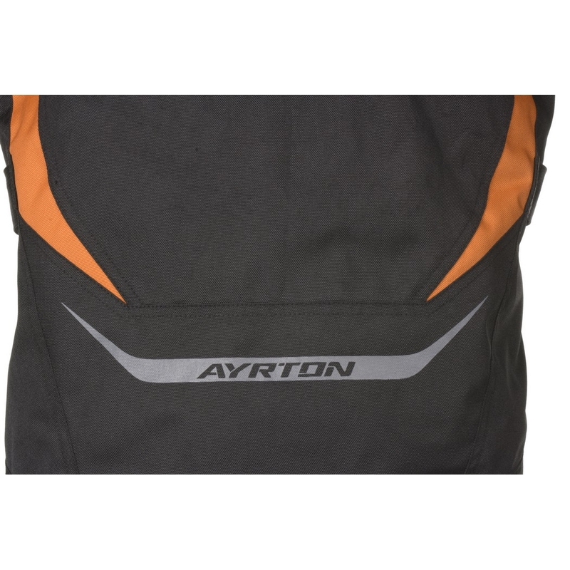 Ayrton Bruno schwarz und orange Motorradjacke Ausverkauf