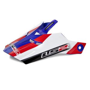 Helmvisier für LS2 PEAK MX456 weiß-blau