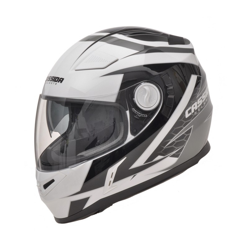 Cassida Evo Motorradhelm schwarz-grau-weiß-silber