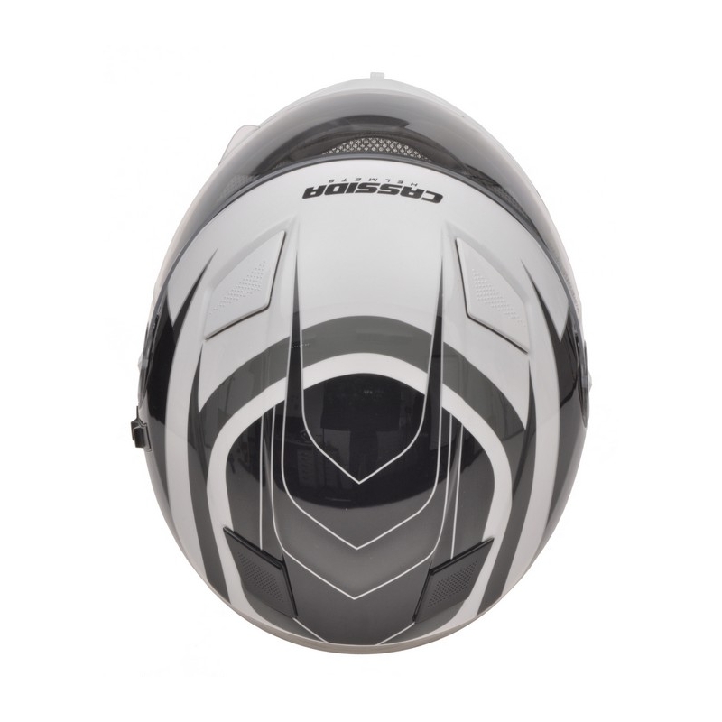 Cassida Evo Motorradhelm schwarz-grau-weiß-silber