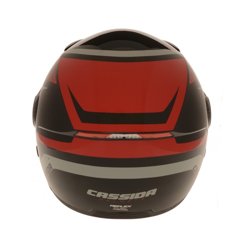 Cassida Reflex offener Motorradhelm schwarz-rot-grau