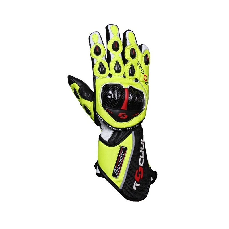 Motorradhandschuhe Tschul 250 schwarz-gelb Ausverkauf