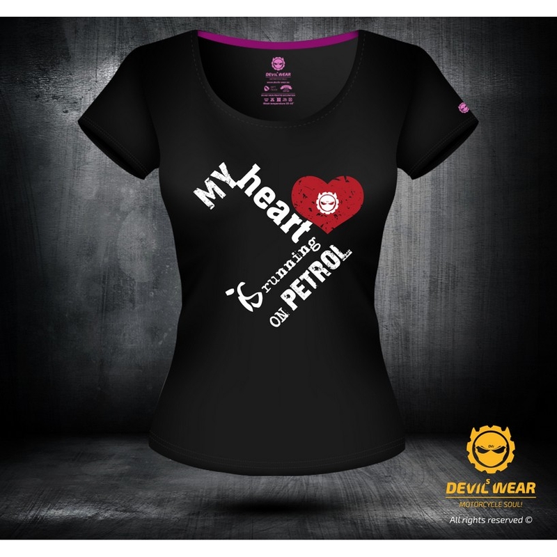 Devils Wear T-Shirt für Frauen - My Heart Is Running On
