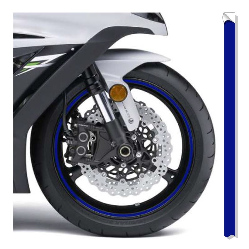 Reflektierendes Felgenband Print blau