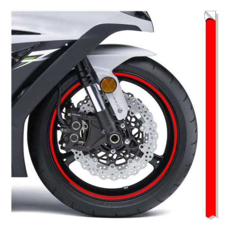 Reflektierendes Felgenband Print fluo rot