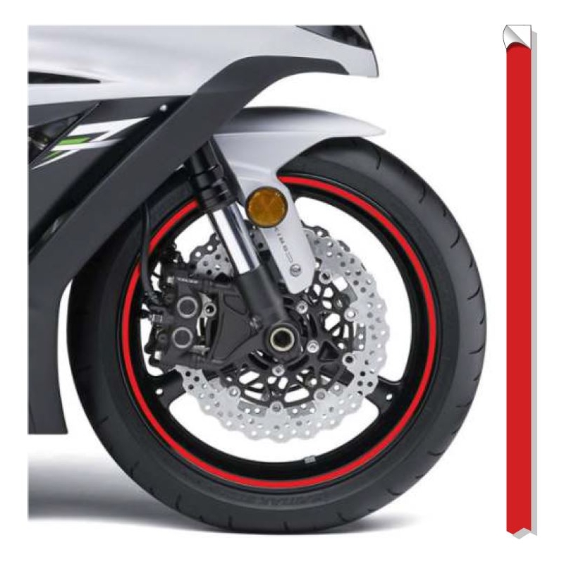 Reflektierendes Felgenband Print rot