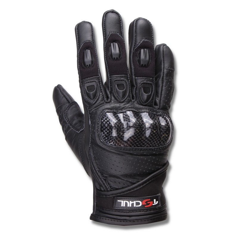 Motorradhandschuhe Tschul 306 schwarz Ausverkauf
