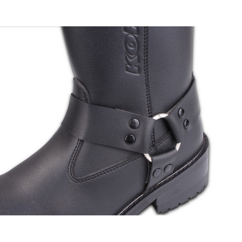 Kore Schwarz Schnalle Schwarz Motorradstiefel Ausverkauf