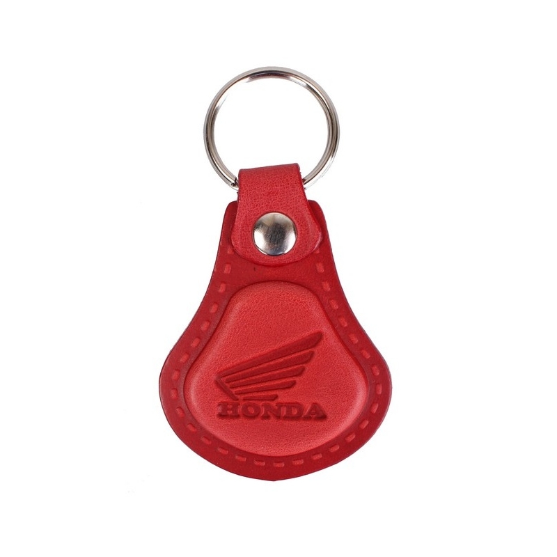 Leder Schlüsselanhänger Honda rot