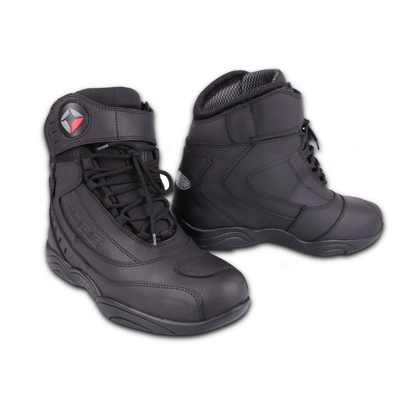 Kore Klettverschluss-Motorradstiefel Schwarz