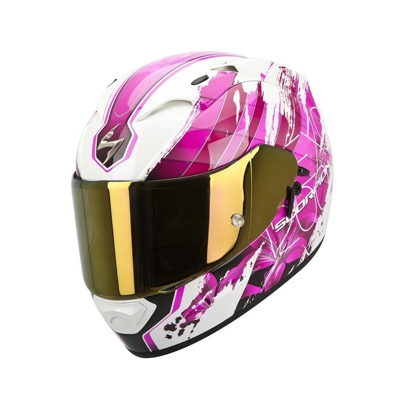 Integralhelm Skorpion EXO-1200 Lilium weiß-rosa Ausverkauf