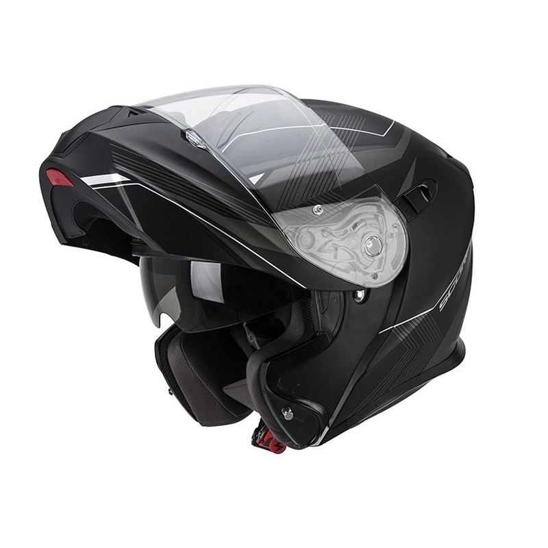 Motorradhelm Scorpion EXO-920 GEM schwarz-silber Ausverkauf