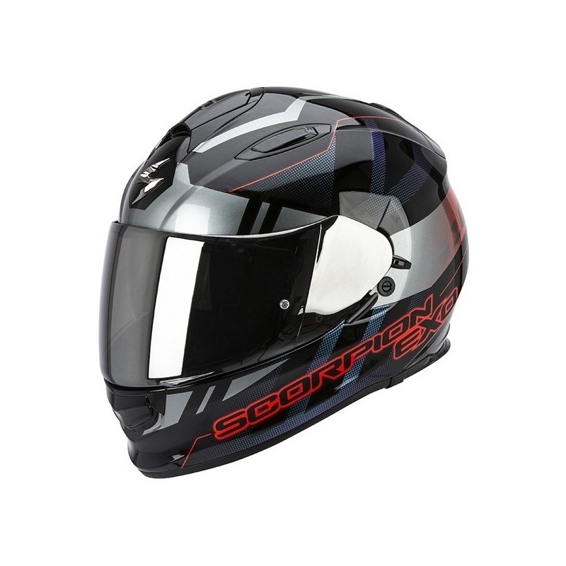 Integralhelm Scorpion EXO-510 Stage schwarz-silber-rot Ausverkauf