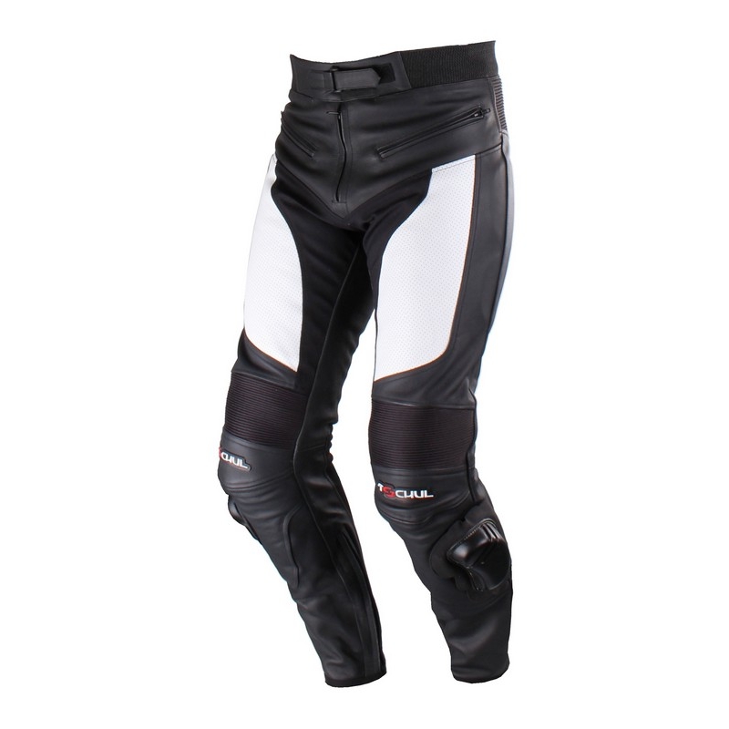 Tschul M-60 schwarz-weiß Motorradhose Ausverkauf