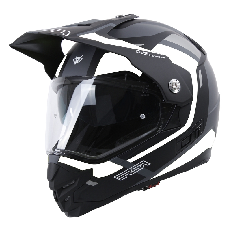 Endurohelm RSA MX-01 EVO schwarz-weiß-grau Ausverkauf