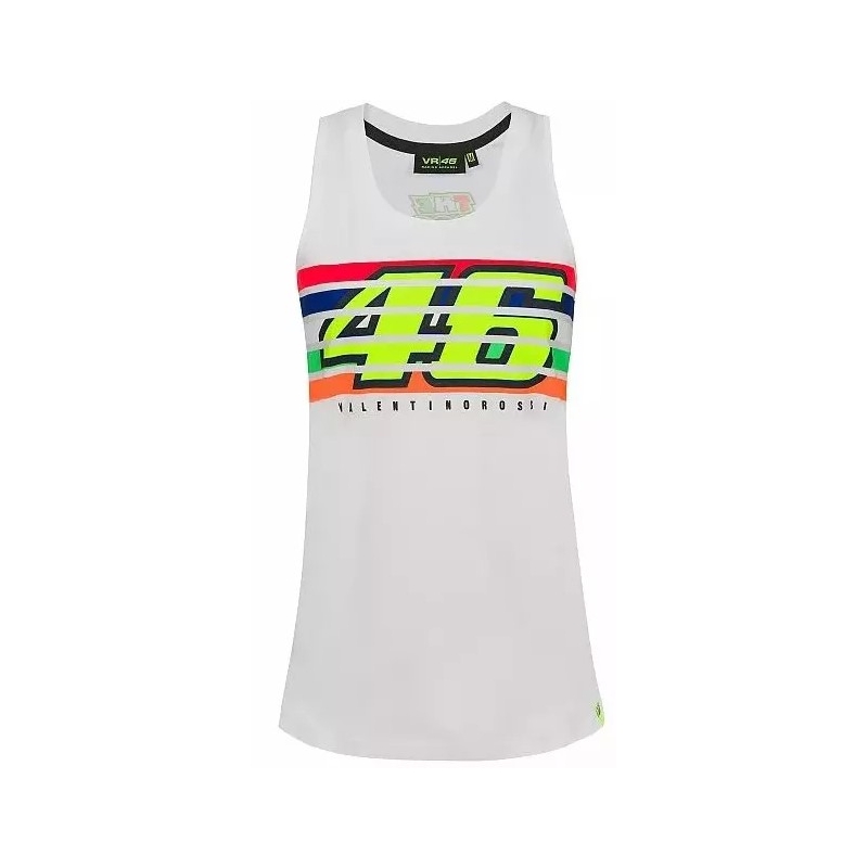 Damen-Tanktop VR46 Valentino Rossi STRIPES weiß